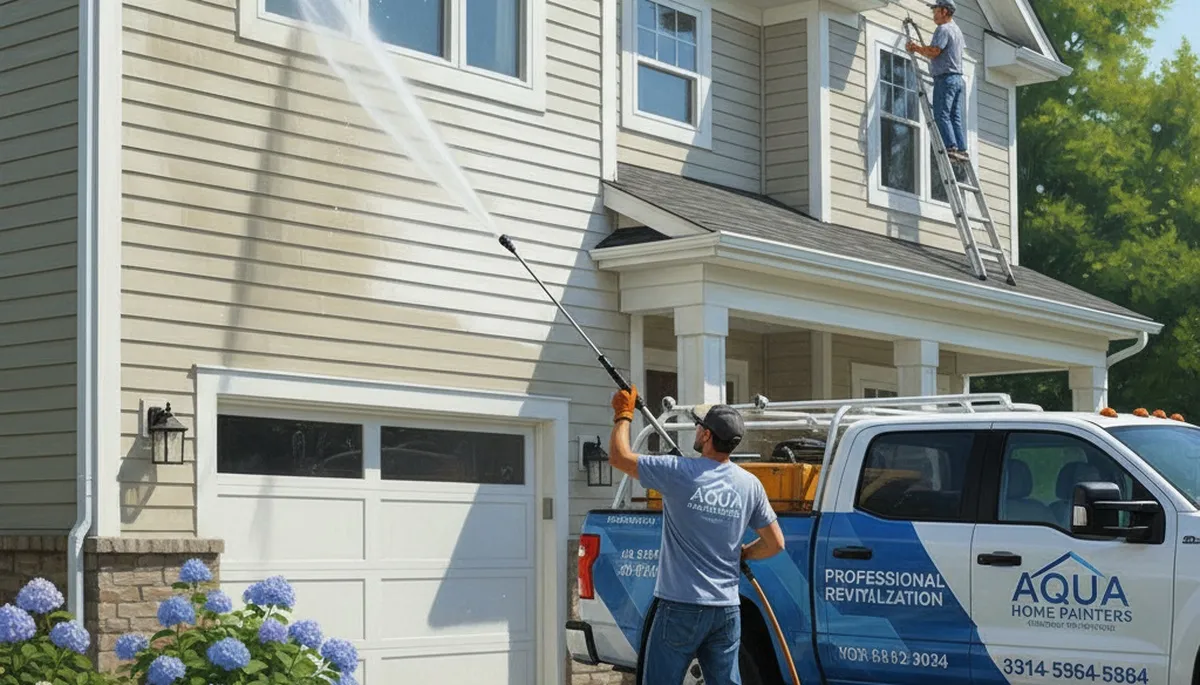 Vinyl siding pressure cleaning in Albany, NY for dirt, mildew, and winter buildup removal